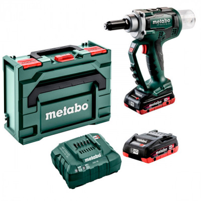 Акумуляторний заклепувальний пістолет Metabo NP 18 LTX BL 5.0, 2 акб 18 В LiHD 4.0 Ah, з/п, у картонній коробці