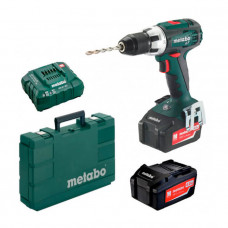 Акумуляторний дриль-шуруповерт Metabo BS 18 LT, 2 акб 18 В Li-Power 4.0 Ah, з/п, кейс