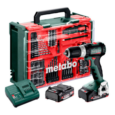 Акумуляторний ударний дриль-шуруповерт Metabo SB 18 L BL, 2 акб 18 В LiPOWER 2 Ah, з/п SC 30 з комплектом приладдя