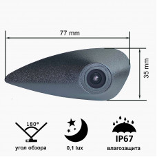 Камера Prime-X C8238W широкоугольная HYUNDAI (универсальна для найбільшої емблеми), Santa Fe (2019).