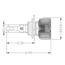 Комплект світлодіодних ламп 9012/HIR2 (5000К) Prime-X R Pro (2 шт.)