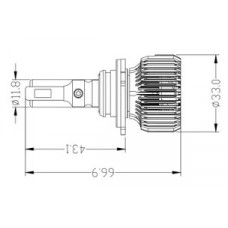 Комплект світлодіодних ламп 9006 (5000К) Prime-X R Pro (2 шт.)
