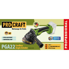Акумуляторна болгарка Procraft PGA22 (без акб та зп)