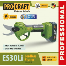Акумуляторний секатор Procraft ES30Li (з 1 акб)