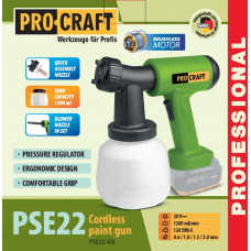 Акумуляторний фарбопульт та повітродувка Procraft PSE22 (без акб та зп)