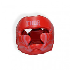 Шлем для бокса THOR COBRA 727 M /Кожа / красный
