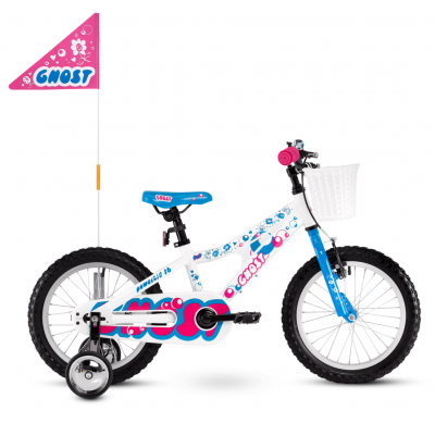 Велосипед Ghost POWERKID 16', біло-синьо-рожевий, 2021