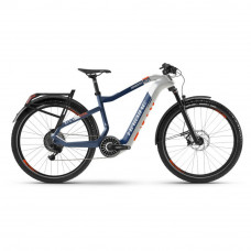 Електровелосипед Haibike XDURO Adventr 5.0 i630Wh 11 s. NX 27.5', CARBON, рама L, біло-синьо-Помаранчевий, 2020