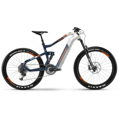 Електровелосипед HAIBIKE XDURO AllMtn 5.0 Carbon FLYON i630Wh 11 s. NX 27.5', рама М, біло-синьо-Помаранчевий, 2020