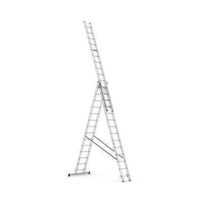 Трьохсекційна алюмінієва драбина VIRASTAR Triomax Pro 3x14 сходинок