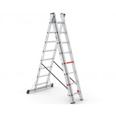 Трьохсекційна алюмінієва драбина VIRASTAR Triomax Pro 3x8 сходинок