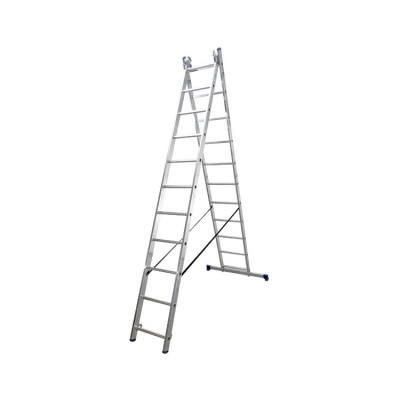 Алюмінієва двосекційна драбина 2x11 сходинок DUOMAX VIRASTAR