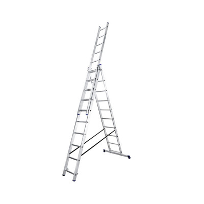 Алюмінієва трьохсекційна драбина 3х10 сходинок TRIOMAX VIRASTAR