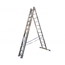 Алюмінієва трьохсекційна драбина 3х12 сходинок TRIOMAX VIRASTAR Алюмінієва трьохсекційна драбина 3х12 сходинок TRIOMAX VIRASTAR