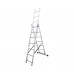 Алюмінієва трьохсекційна драбина 3х7 сходинок TRIOMAX VIRASTAR