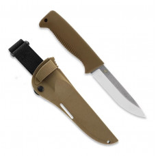 Нож Peltonen M07 (N690), без покрытия, coyote, coyote композитный чехол