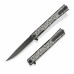Ніж Ocaso Solstice, Engraved titanium Scroll Pattern, Black