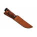 Нож Ka-Bar Mark I, черный, наборная кож. рукоять, кожаный чехол