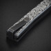 Ніж Ocaso Solstice, Engraved titanium Scroll Pattern, Black