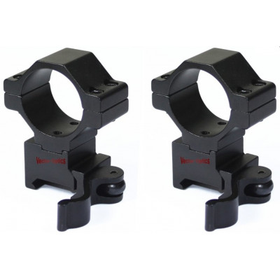 Кольца Vector Optics 30 мм быстросъёмные средние на Вивер/Пикатинни
