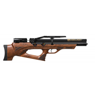 Пневматическая Редукторная PCP винтовка Aselkon MX10-S Wood кал. 4.5 дерево