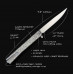 Ніж Ocaso Solstice, Engraved titanium, Scroll Pattern, Satin