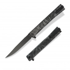 Ніж Ocaso Solstice, Engraved titanium Topo Pattern, Black