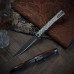 Ніж Ocaso Solstice, Engraved titanium Scroll Pattern, Black