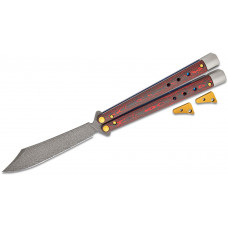 Нож Benchmade "Necron Limited", balisong, weehawk dama, lava flow fat carbon