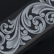 Ніж Ocaso Solstice, Engraved titanium Scroll Pattern, Black