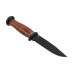 Нож Ka-Bar Mark I, черный, наборная кож. рукоять, кожаный чехол