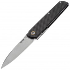 Ніж SRM Qrick 408L-KB, Sandvik 14C28N, G10 + carbon fiber, чорний