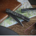 Ніж Ocaso Solstice, Engraved titanium Topo Pattern, Black
