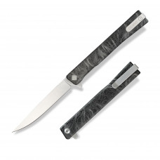 Ніж Ocaso Solstice, Engraved titanium, Topo Pattern, Satin