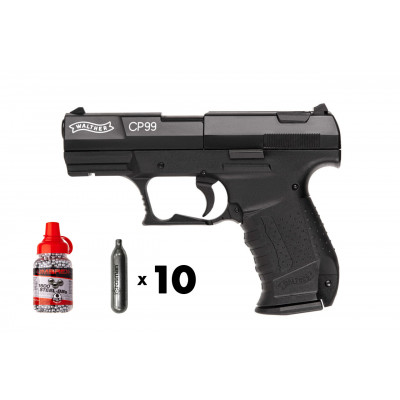 Акция:412.00.00 Umarex Walther CP99 + 4.1927 Пульки Umarex Cobra Gen2 0,4 + 02318 Баллон СО2 (10шт.)