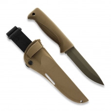 Нож Peltonen M07, покрытие cerakote FDE, coyote, coyote композитный чехол