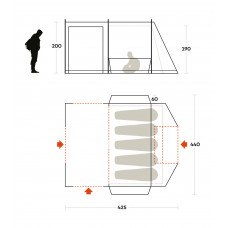 Намет п`ятимісний Ferrino Join 5 Sand (92015QSS)