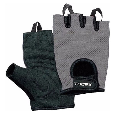 Рукавиці для фітнесу Toorx замшеві з мікросіткою L Neri/Grig (AHF-029)