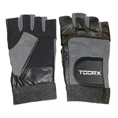 Рукавиці для фітнесу Toorx зі шкіри та спандексу S Neri/Grigi (AHF-031)