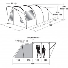 Намет Outwell Lawndale 500 Grey (111163)