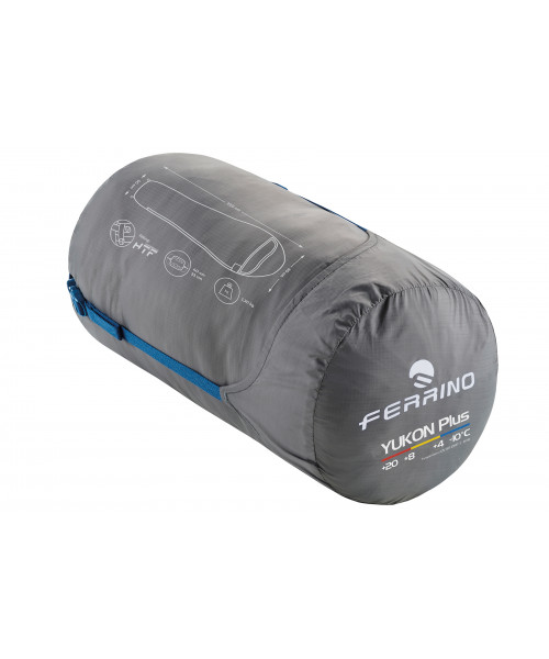 Спальний мішок Ferrino Yukon Plus +4°C Blue Right (86357NBBD)