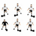 Комплект запасних гравців для настільного футболу Stiga Team White/Black (7113-2043-21)