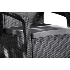 Крісло садове пластикове Keter Corfu, сіре