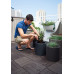Горщик для квітів Keter 39 л. Cylinder Planter Large, сірий