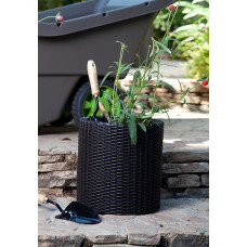 Горщик для квітів Keter Cylinder Planter Small, 7 л, сірий