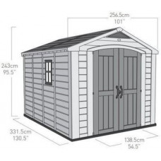 Садовий пластиковий будиночок KETER FACTOR 8x11