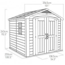 Садовий пластиковий будиночок KETER FACTOR 8x8