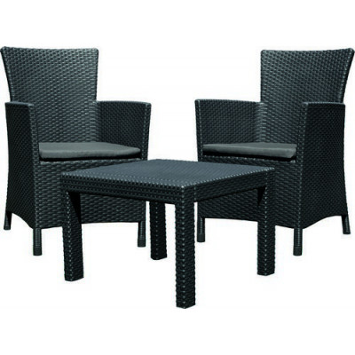 Комплект садових меблів Keter Rosario balcony set, графіт - прохолодний сірий