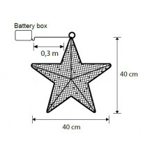 Зірка декоративна срібло, діам. 40 см, 50 led, "Luca Lighting"