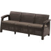 Софа садова пластикова Keter Corfu love seat max, коричнева Софа садова пластикова Keter Corfu love seat max, коричнева